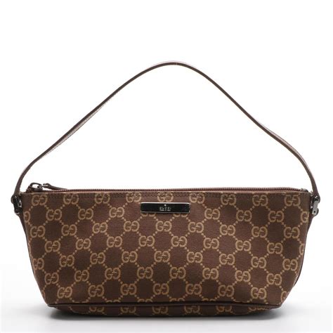 Gucci 07198 Brown GG Boat Pochette — Rediscover Vintage